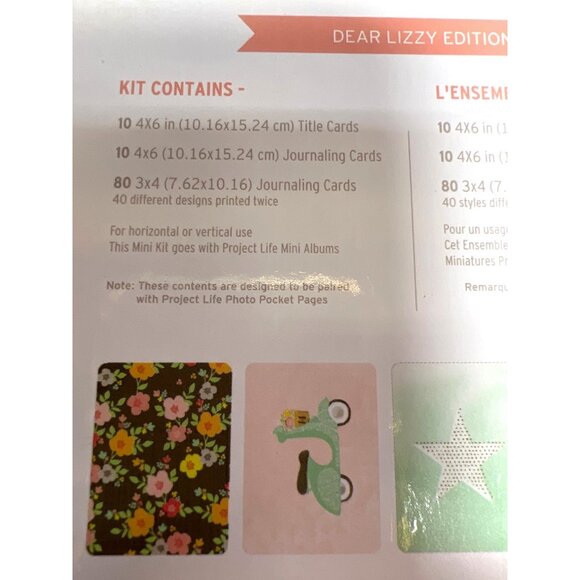 Project Life Becky Higgins Dear Lizzy Edition Mini Kit Scrapbooking 100 Cards - Picture 4 of 6